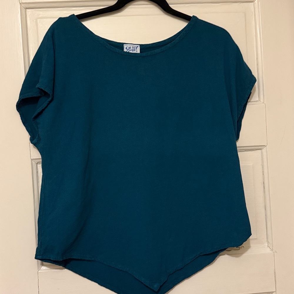 Oh My Guaze! Teal Short Sleeve Top